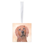 Redbone Coonhound-schildering - Kute Original Dog Decoratie (Rechts)