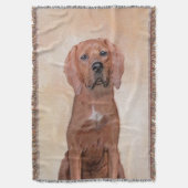 Redbone Coonhound-schildering - Kute Original Dog  Deken (Voorkant Verticaal)
