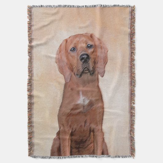 Redbone Coonhound-schildering - Kute Original Dog Deken (Voorkant Verticaal)
