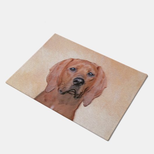 Redbone Coonhound-schildering - Kute Original Dog  Deurmat (Schuin)