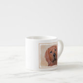 Redbone Coonhound-schildering - Kute Original Dog  Espresso Kop (Voorkant rechts)
