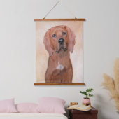 Redbone Coonhound-schildering - Kute Original Dog Hangend Wandkleed (Slaapkamer)