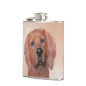 Redbone Coonhound-schildering - Kute Original Dog  Heupfles (Links)