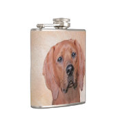 Redbone Coonhound-schildering - Kute Original Dog  Heupfles (Rechts)
