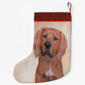 Redbone Coonhound-schildering - Kute Original Dog  Kleine Kerstsok (Achterkant)