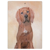 Redbone Coonhound-schildering - Kute Original Dog Klembord (Achterkant)