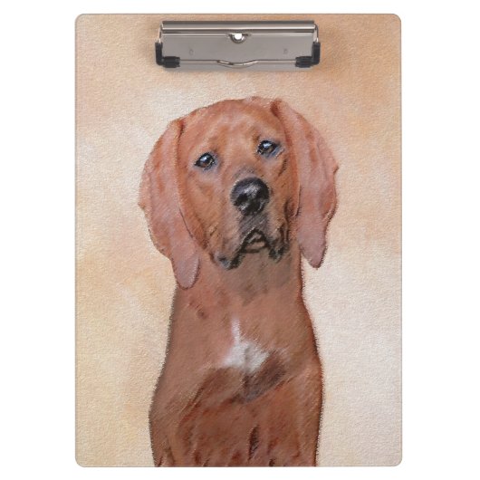 Redbone Coonhound-schildering - Kute Original Dog Klembord (Voorkant)