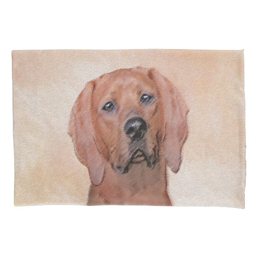 Redbone Coonhound-schildering - Kute Original Dog  Kussensloop (Voorkant)