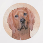 Redbone Coonhound-schildering - Kute Original Dog  Labels (Design 1)