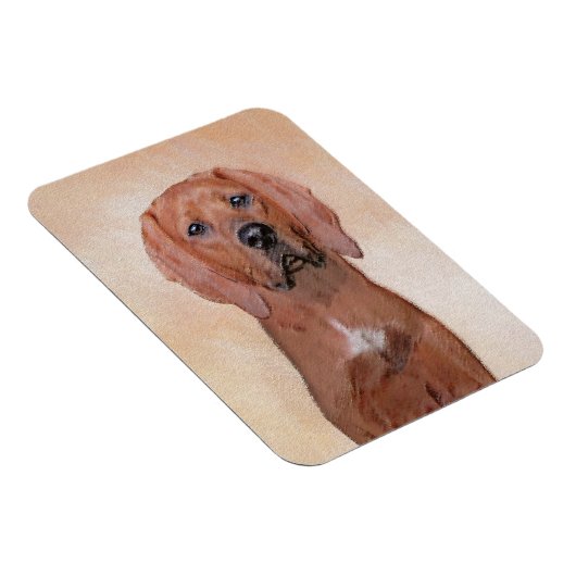 Redbone Coonhound-schildering - Kute Original Dog  Magneet (Rechterzijde)