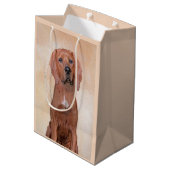 Redbone Coonhound-schildering - Kute Original Dog  Medium Cadeauzakje (Achterkant Gekanteld)