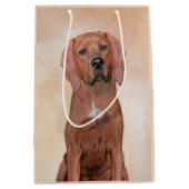 Redbone Coonhound-schildering - Kute Original Dog  Medium Cadeauzakje (Voorkant)