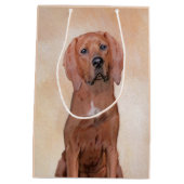 Redbone Coonhound-schildering - Kute Original Dog  Medium Cadeauzakje (Achterkant)