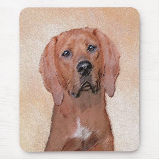 Redbone Coonhound-schildering - Kute Original Dog  Muismat (Voorkant)