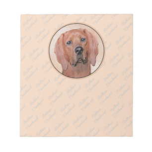 Redbone Coonhound-schildering - Kute Original Dog  Notitieblok