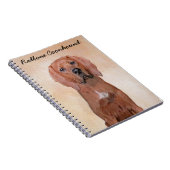 Redbone Coonhound-schildering - Kute Original Dog Notitieboek (Rechterzijde)