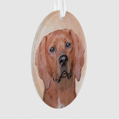 Redbone Coonhound-schildering - Kute Original Dog Ornament (voorkant)