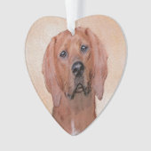 Redbone Coonhound-schildering - Kute Original Dog Ornament (voorkant)