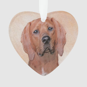 Redbone Coonhound-schildering - Kute Original Dog  Ornament