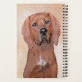 Redbone Coonhound-schildering - Kute Original Dog Planner (Achterkant)