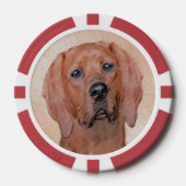 Redbone Coonhound-schildering - Kute Original Dog Poker Chips (Voorkant)