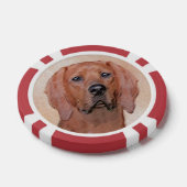 Redbone Coonhound-schildering - Kute Original Dog Poker Chips (Enkel)