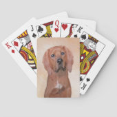 Redbone Coonhound-schildering - Kute Original Dog  Pokerkaarten (Achterkant)