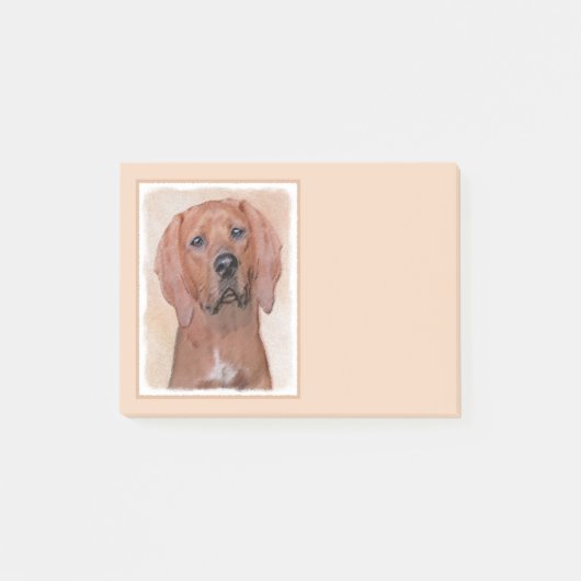 Redbone Coonhound-schildering - Kute Original Dog  Post-it® Notes (Voorkant)