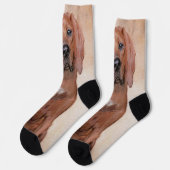 Redbone Coonhound-schildering - Kute Original Dog Sokken (Links)