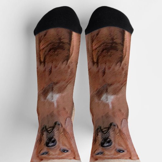 Redbone Coonhound-schildering - Kute Original Dog  Sokken (Top)