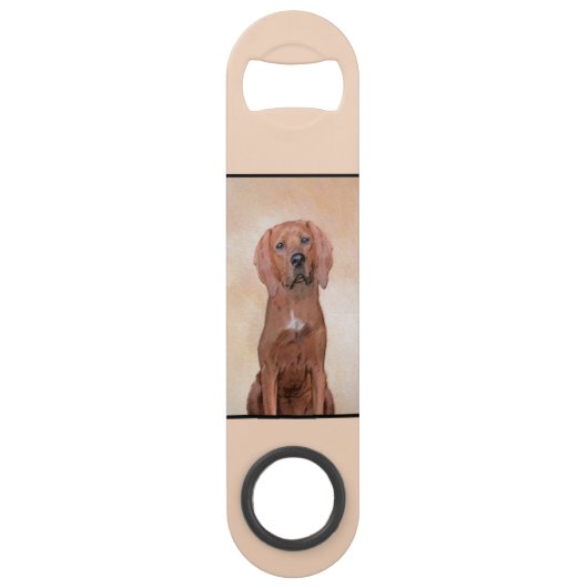 Redbone Coonhound-schildering - Kute Original Dog Speed Flessenopener (Achterkant)