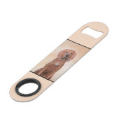 Redbone Coonhound-schildering - Kute Original Dog Speed Flessenopener (Achterkant Gekanteld)