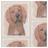 Redbone Coonhound-schildering - Kute Original Dog Stof (Close Up)