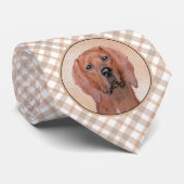 Redbone Coonhound-schildering - Kute Original Dog  Stropdas (Opgerold)