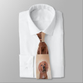 Redbone Coonhound-schildering - Kute Original Dog Stropdas (Gebonden)