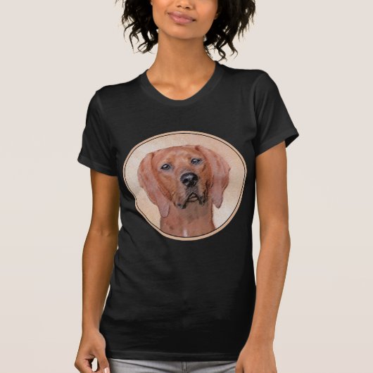 Redbone Coonhound-schildering - Kute Original Dog  T-shirt (Voorkant)