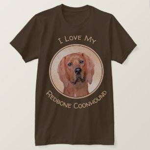 Redbone Coonhound-schildering - Kute Original Dog  T-shirt