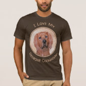 Redbone Coonhound-schildering - Kute Original Dog T-shirt (Voorkant)