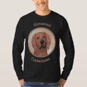 Redbone Coonhound-schildering - Kute Original Dog T-shirt (Voorkant)