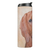 Redbone Coonhound-schildering - Kute Original Dog Thermosbeker (Gedraaid links)