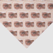 Redbone Coonhound-schildering - Kute Original Dog  Tissuepapier (Detail)