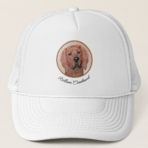 Redbone Coonhound-schildering - Kute Original Dog Trucker Pet