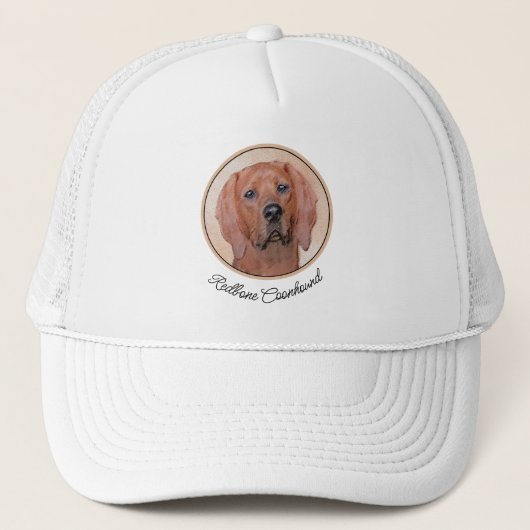 Redbone Coonhound-schildering - Kute Original Dog Trucker Pet (Voorkant)