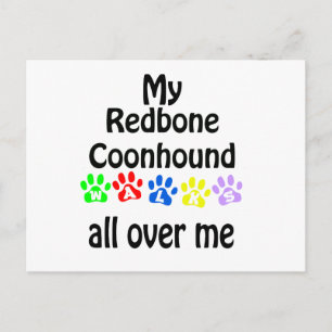 Redbone kegel wandelingen ontwerp briefkaart
