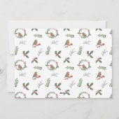 Redborst Robin Bird Modern Fotofoto Feestdagenkaart (Achterkant)