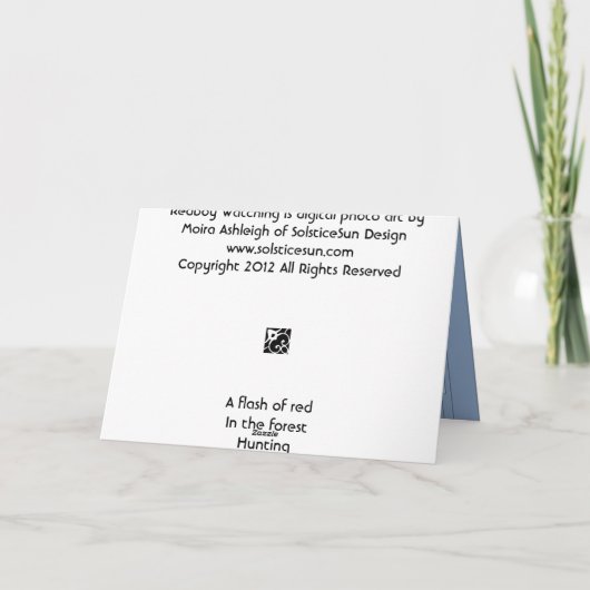 Redboy Watching Kaart (Achterkant)