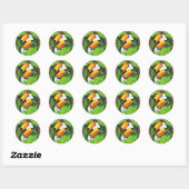 Redbubble art nieuwe 1 09 004toucans gewas verbete ronde sticker (Vel)