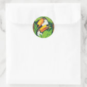 Redbubble art nieuwe 1 09 004toucans gewas verbete ronde sticker (Tas)