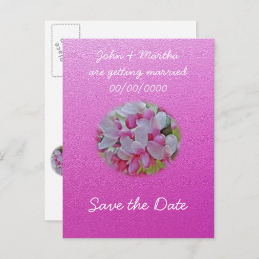 Redbud Blossom-items Aankondigingskaart (Voorkant / Achterkant)