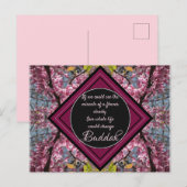 Redbud Branches Budda Flower Quote Briefkaart (Voorkant / Achterkant)